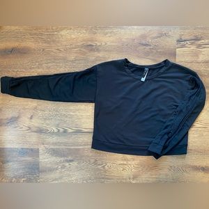 Adore Me Black Long Sleeved Pajama Shirt with lace detail- Women’s Size Small